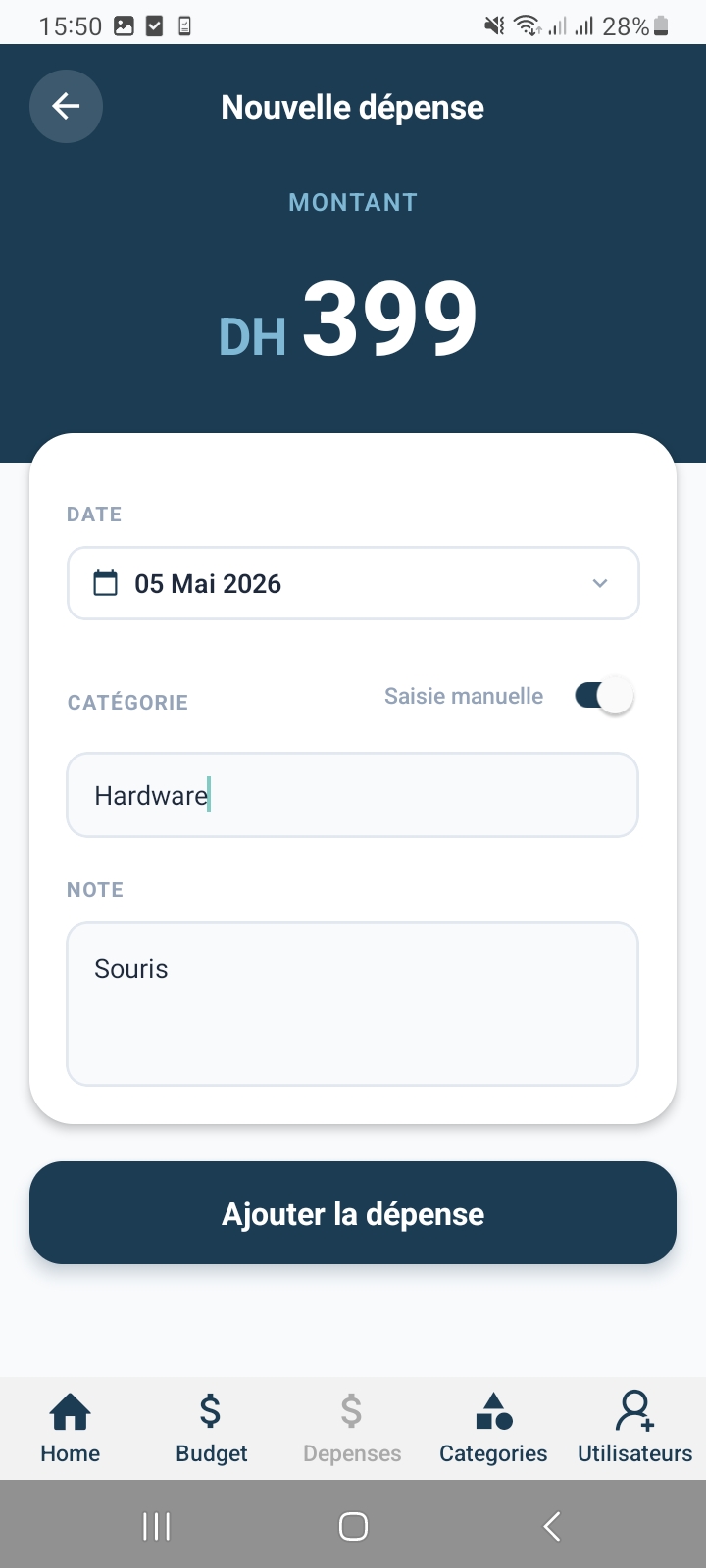 Expense details